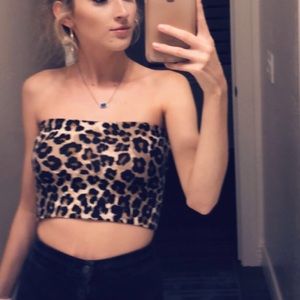 Cheetah print crop top